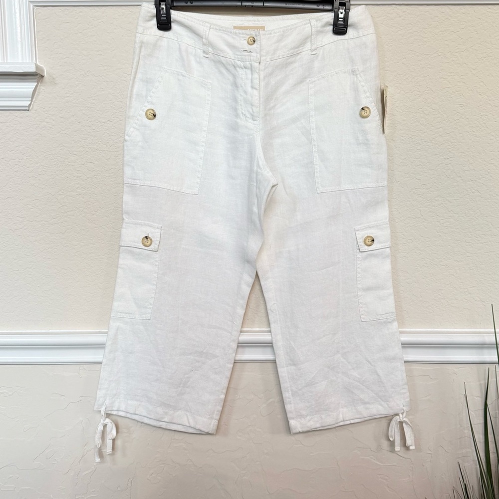 Michael Kors White Linen Pants